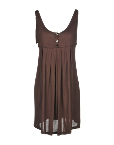 Sportmax Code Short Dress In Dark Brown