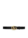 Gucci Leather Belt With Double G Buckle In Black