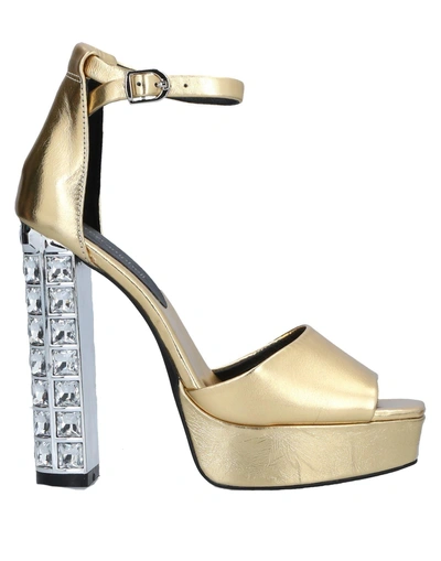 Jeffrey Campbell Sandals In Gold