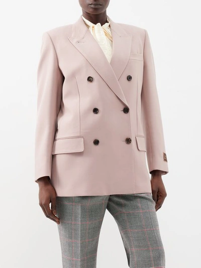 Gucci Cover Comfort Wool-twill Blazer In Pink