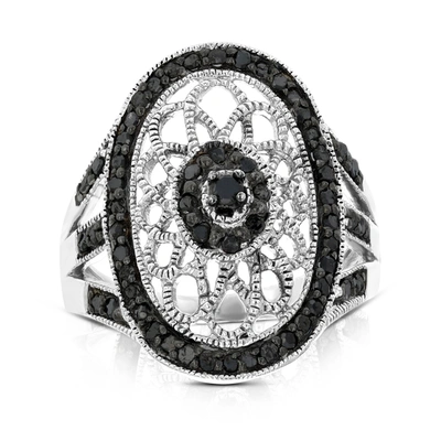 Vir Jewels 1/2 Ct Black Diamond Cocktail Ring Sterling Silver