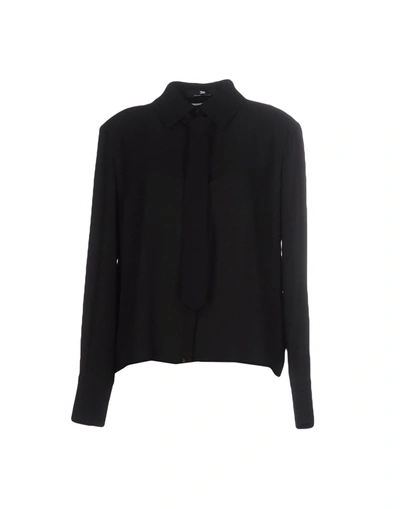 Elisabetta Franchi Solid Color Shirts & Blouses In Black