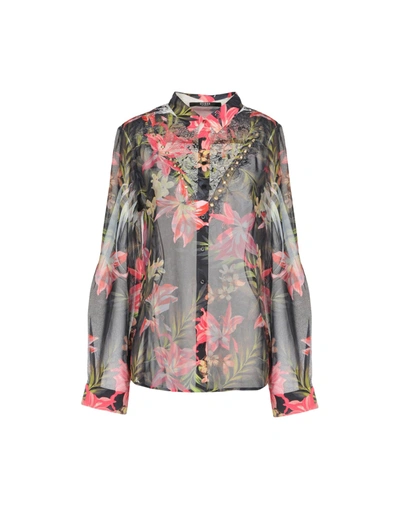 Guess Floral Shirts & Blouses In Black