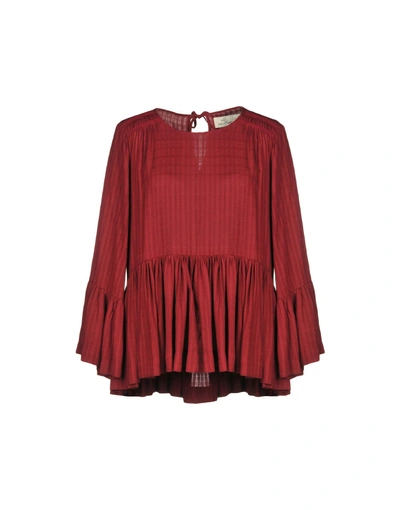 Stella Forest Blouses In Maroon