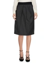 Les Copains Knee Length Skirt In Lead