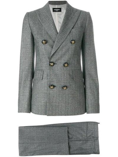 Dsquared2 Checked Trouser Suit - Grey