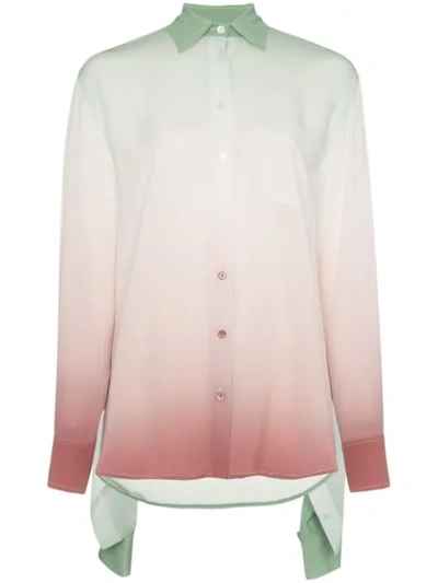 Sies Marjan Sander Silk Dégradé Shirt In Pink/purple