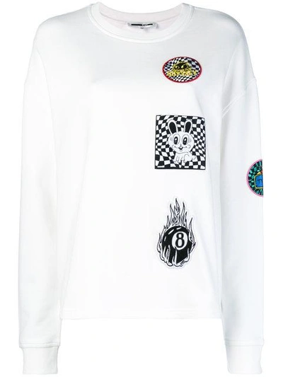 Mcq By Alexander Mcqueen Supersized Patch-appliquéd Sweatshirt In White