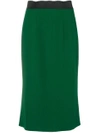 Dolce & Gabbana Pencil Midi Skirt In Green