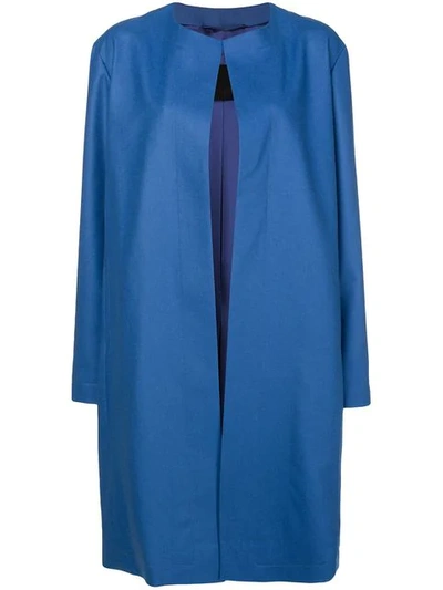 Liska Single Breasted Coat In Blue