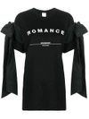 Brognano Romance Print Tied T-shirt - Black