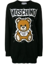 Moschino Teddy Bear Sweater Dress In Black