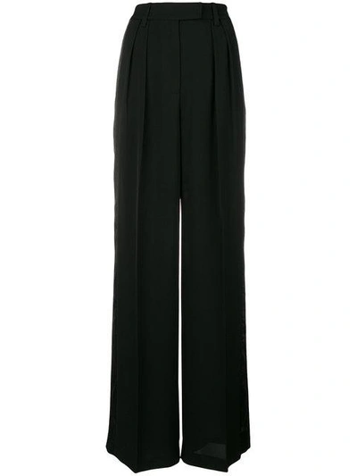 Alexander Wang T T By Alexander Wang High-waisted Flared Trousers - Black