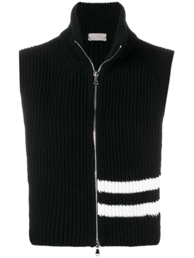 Mrz Zipped Knit Vest - Black