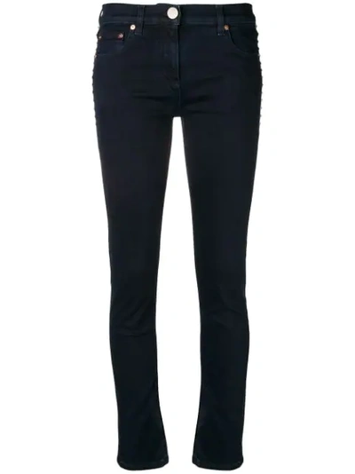 Valentino Classic Slim Fit Trousers In Blue