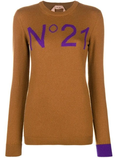 N°21 Nº21 Cashmere Sweatshirt - Brown