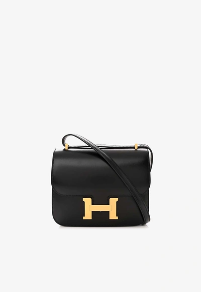 Hermes Constance 18 In Black Box Leather With Gold Hardware
