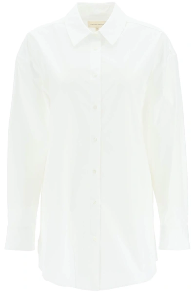 Loulou Studio Espanto Oversized Cotton Shirt In White