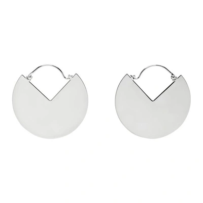 Isabel Marant Silver Hinged 90 Degree Earrings In 08si Silver