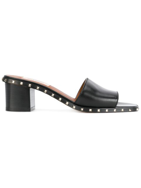 valentino block heel rockstud