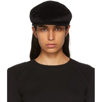 Isabel Marant Black Corduroy Gabor Cap In 01bk Black