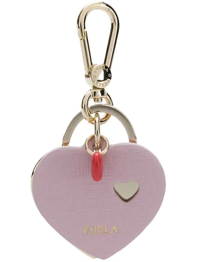 Furla Heart Keyring - Pink
