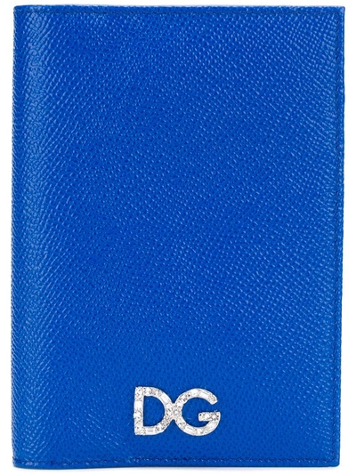 Dolce & Gabbana Logo Plaque Wallet - Blue