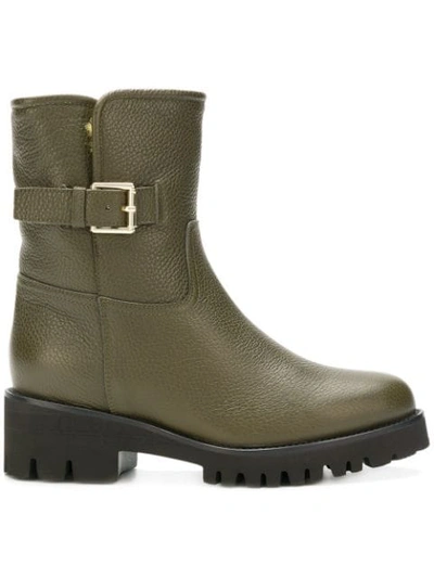 Etro Side Buckle Boots - Green