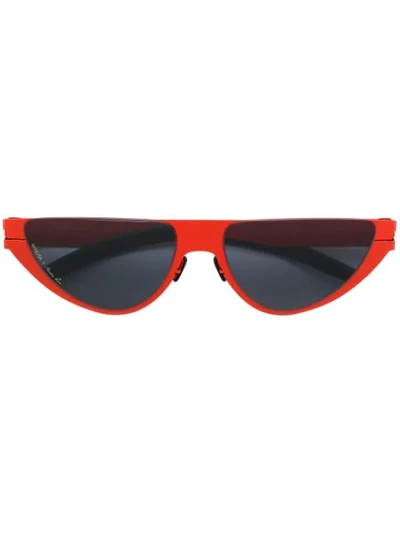 Martine Rose X  Cat Eye Sunglasses In Red