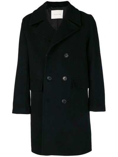 Mackintosh Double Breasted Coat In Black