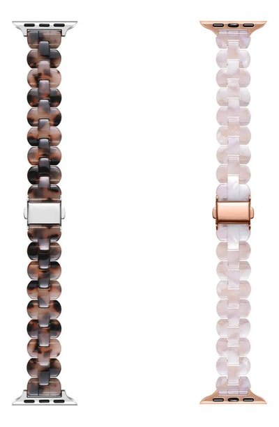 The Posh Tech Set Of 2 Apple Watch Bands In Blush/ Chocolate