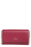 Kate Spade Cameron Wallet On A Chain In Red Sangria