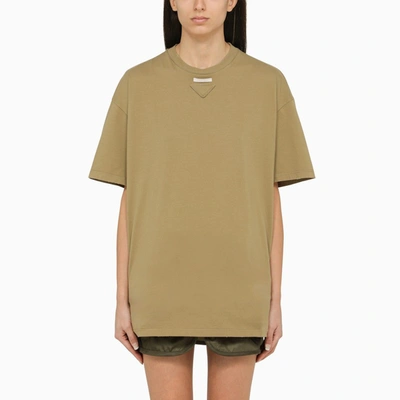 Prada Olive Green T-shirt In Cotton Jersey