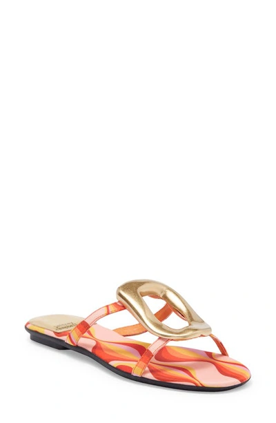 Jeffrey Campbell Ayita Slide Sandal In Pink/ Red Multi