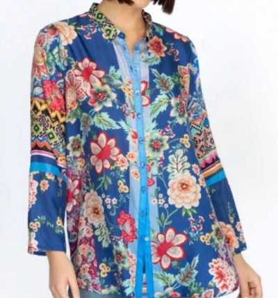 Johnny Was Hebea Dulla Tunic In Blue