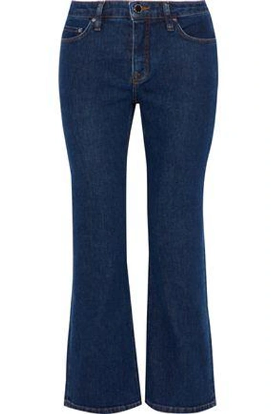 Victoria Victoria Beckham Victoria, Victoria Beckham Woman Mid-rise Kick-flare Jeans Dark Denim