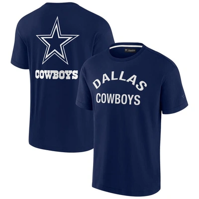 Fanatics Signature Unisex  Navy Dallas Cowboys Super Soft Short Sleeve T-shirt