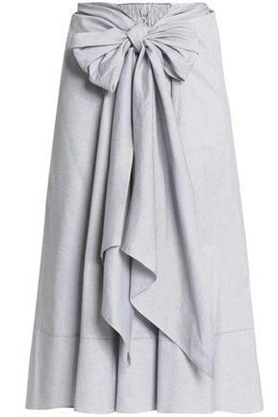 Tome Woman Tie-front Cotton Skirt White