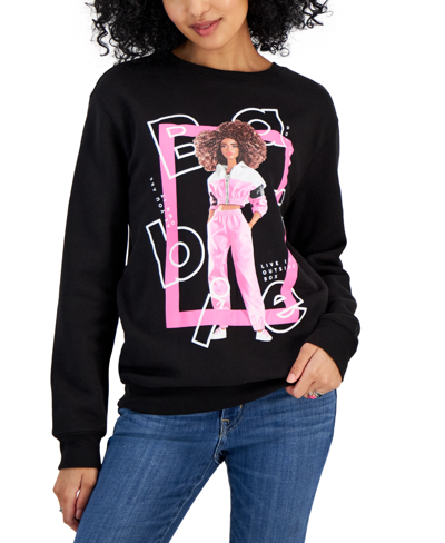 Love Tribe Trendy Plus Size Barbie Box Sweatshirt In Black