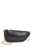 Burberry Micro Shield Leather Shoulder Bag In Black