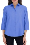 Foxcroft Charlie Cotton Button-up Shirt In Cornflower
