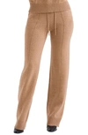 House Of Cb Yalina Tie Waist Knit Track Pants In Camel