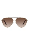 Tiffany & Co 59mm Gradient Pilot Sunglasses In Pale Gold