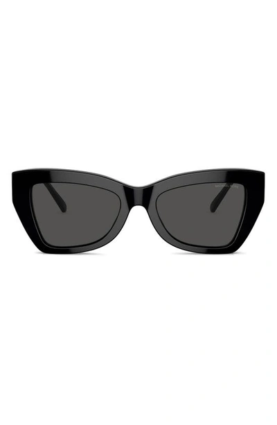 Michael Kors Montecito 52mm Cat Eye Sunglasses In Black