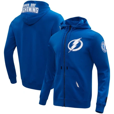 Pro Standard Blue Tampa Bay Lightning Classic Chenille Full-zip Hoodie Jacket