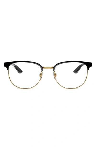 Ray Ban 52mm Irregular Optical Glasses In Black