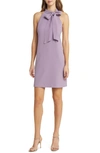 Vince Camuto Halter Tie Neck A-line Dress In Lilac