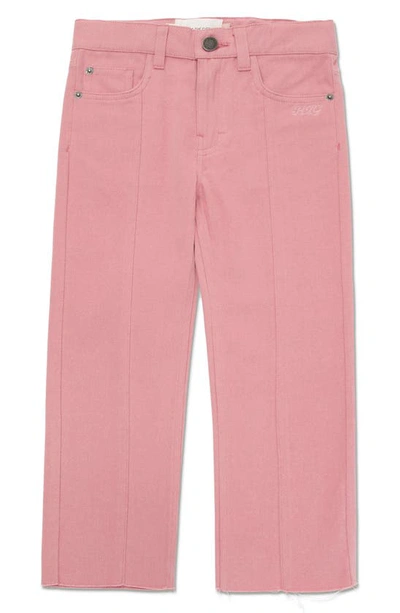 Honor The Gift Kids' Front Seam Cotton Twill Pants In Mauve