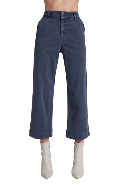 Bella Dahl Saige Wide Leg Crop Pants In Antique Navy