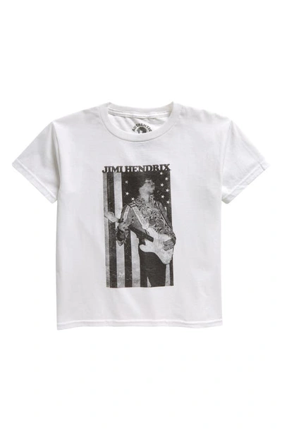 Philcos Kids' Jimi Hendrix Flag Graphic T-shirt In White